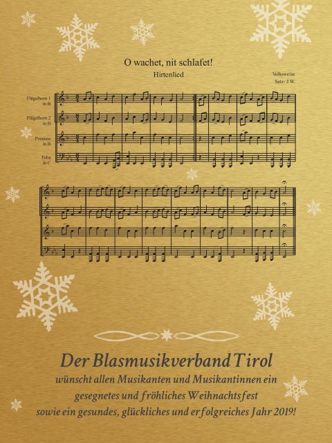 Blasmusik in Tirol, Ausgabe 4 / 2018