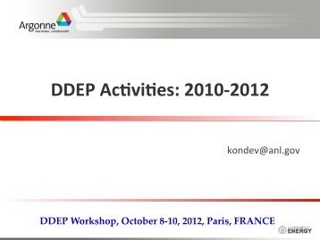 DDEP AcRviRes: 2010-‐2012 - LNHB