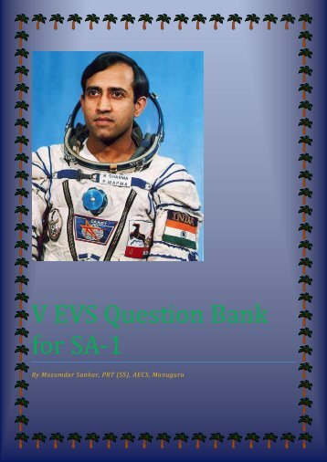 V EVS QUESTION BANK FOR SA1