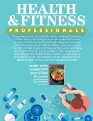 Health & Fitness Professionals: Style Magazine January 2019