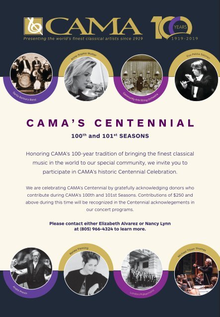 Philharmonia Baroque Orchestra—February 5, 2019—CAMA's International Series at The Granada Theatre—Centennial Season