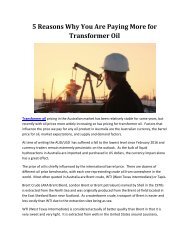 5 Reasons Why You Are Paying More for Transformer Oil