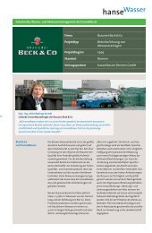 Referenzblatt Beck & Co - hanseWasser