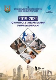 2019-2020 ŞUSKİ Genel Müdürlüğü İç Kontrol Standartlarına Uyum Eylem Planı