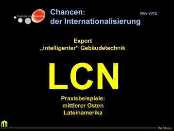 Export "intelligenter" Gebäudetechnik - LCN ... - hannoverimpuls