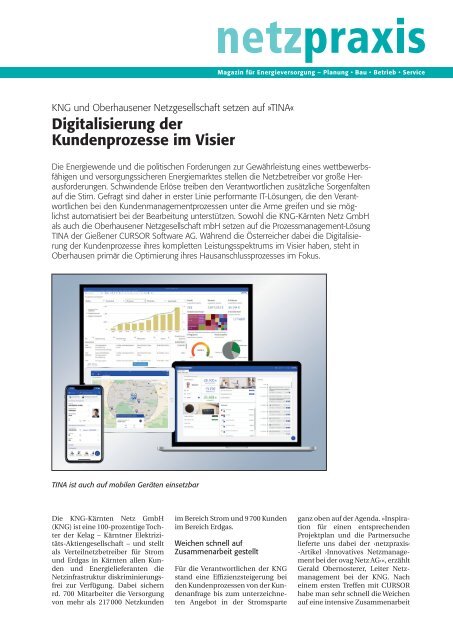 Kärnten Netz und Oberhausener Netzgesellschaft, Digitalisierung der Kundenprozesse, netzpraxis 1/2 2019