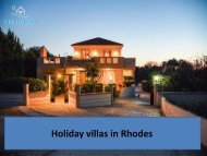 Luxurious Holiday Villas in Rhodes for Rent