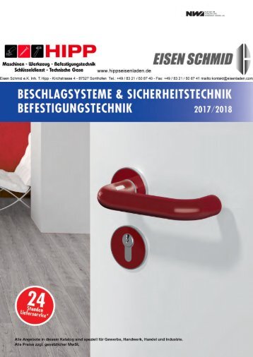 Beschlagsysteme, Sicherheitstechnik und Befestigungstechnik.