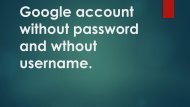 1 866 235 4333 | How to recover Google account without password and without username