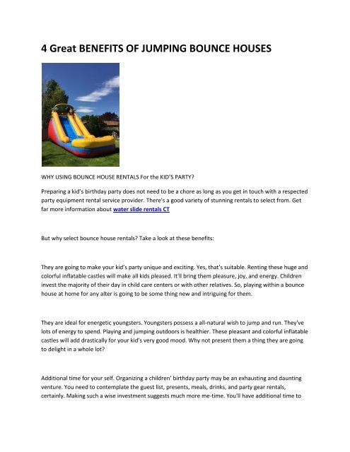 6 bounce house rentals CT