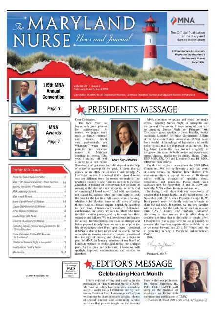 The Maryland Nurse - February 2019