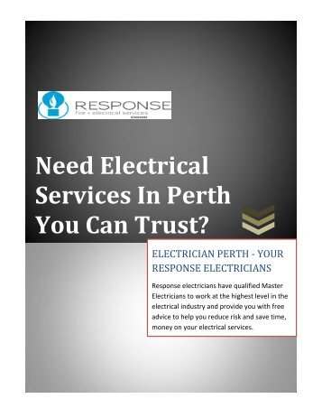 Need An Electrical Services In Perth You Can Trust