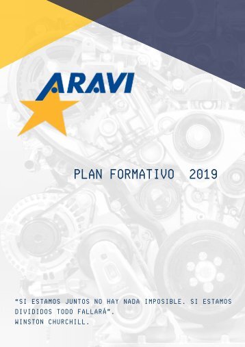 CALENDARIO FORMATIVO ARAVI 2019 