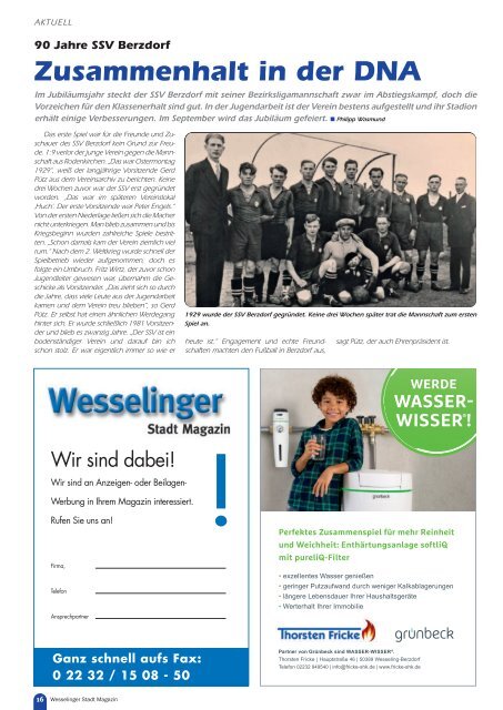 Wesselinger Stadt Magazin Januar 2019