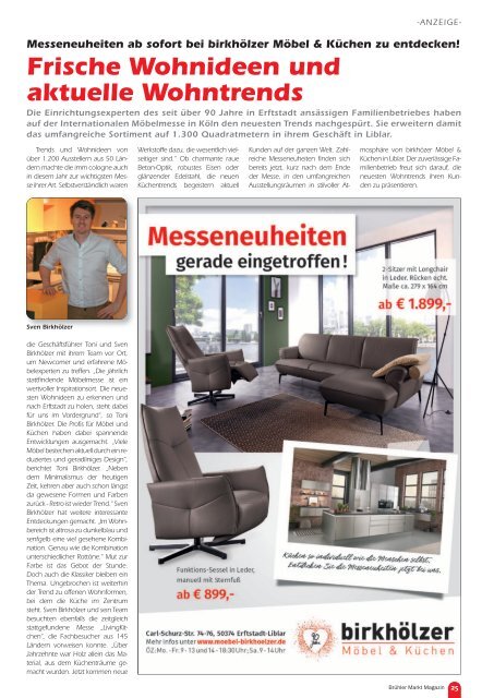 Brühler Markt Magazin Januar 2019