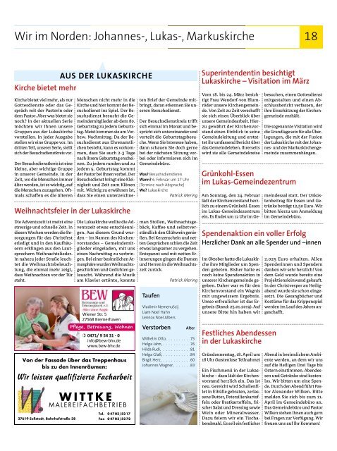 Auf Kurs, Ausgabe Februar 2019