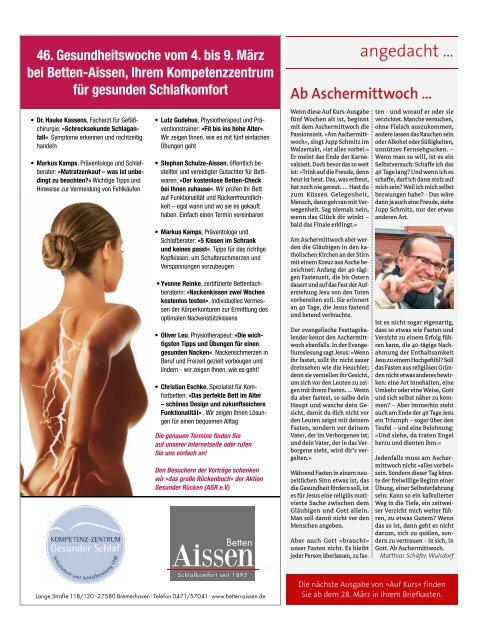 Auf Kurs, Ausgabe Februar 2019