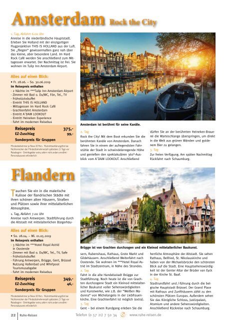 Ruhe-Reisen Katalog 2019