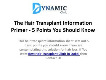 The Hair Transplant Information Primer - 5 Points-converted