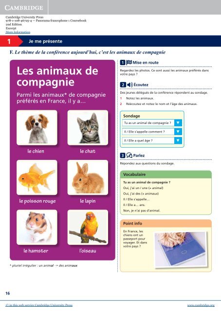 9781108467254 panorama francophone coursebook