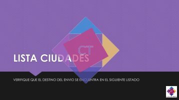 LISTA CIUDADES