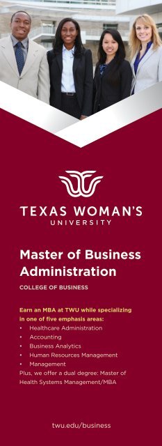 TWU College of Business Info Card 2020