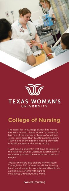 TWU Nursing Info-card