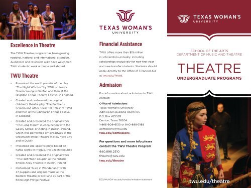 TWU Theatre Brochure