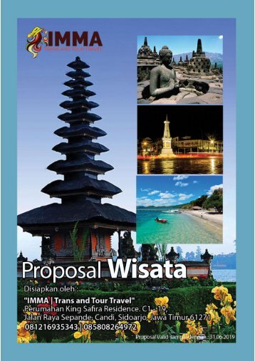 Proposal IMMA TRANS | Tour and travel Surabaya