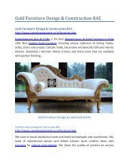 Gold Furniture Design & Construction RAC