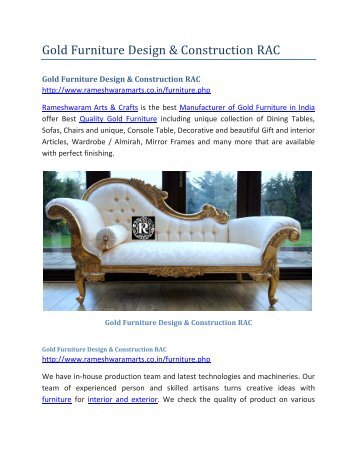 Gold Furniture Design & Construction RAC