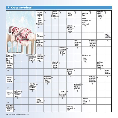 Leseprobe "Rätsel-aktuell" Februar 2019