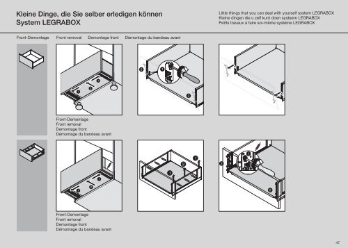 Ballerina-Küchen | Pflege- und Bedienungsanleitung