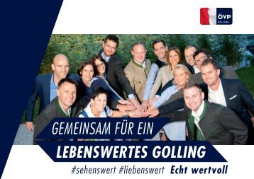 ÖVP Golling Wahlbroschüre