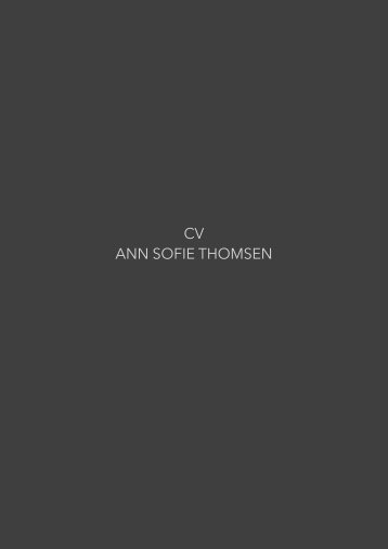 CV Ann Sofie Thomsen
