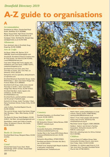 Dronfield Eye Issue 160 - 2019 Annual Directory issue