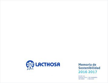 Memoria de Sostenibilidad Lacthosa 2016 - 2017
