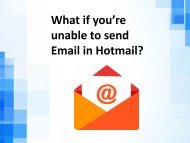 What if you’re unable to send Email in Hotmail?