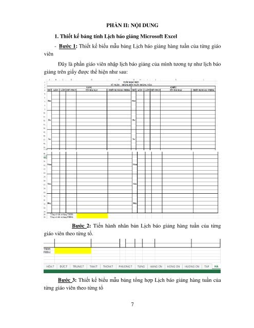 Ứng dụng Microsoft Excel và Google Drive trong lập lịch báo giảng ở THPT Trần Hưng Đạo – tỉnh Vĩnh Phúc