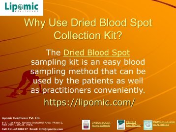 Why Use Dried Blood Spot Collection Kit
