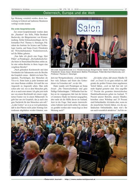 Ausgabe 179 / 1. Salon Europa Forum Wachau