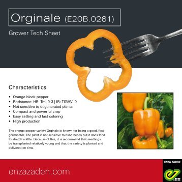 Grower information Orginale