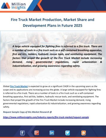 Fire Truck Market Production, Market Share and Development Plans in Future 2025