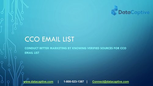 Where can I find verified and validated CCO Email Database?