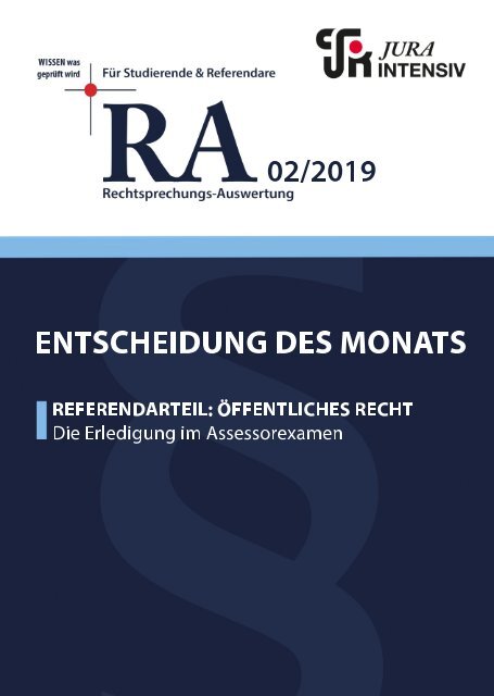 RA 02/2019 - Entscheidung des Monats