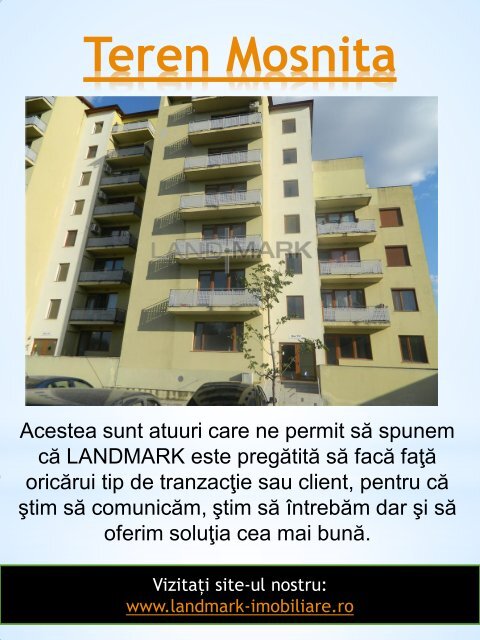 Agentie Imobiliara Timisoara | Telefon - 40 256 434 390 | landmark-imobiliare.ro