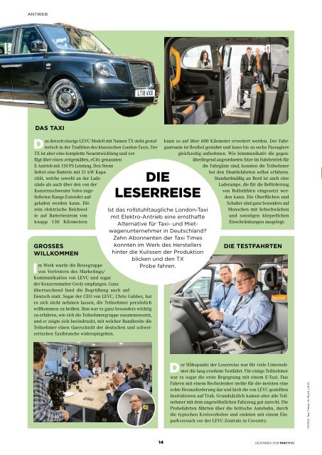 Taxi Times DACH - Dezember 2018