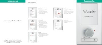 RainBrain Benutzerhandbuch - Hansgrohe