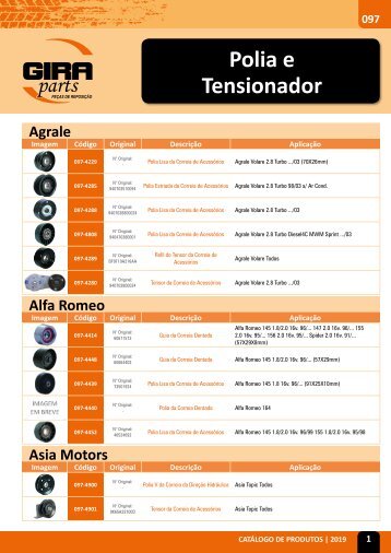 Polia e Tensionador Giraparts