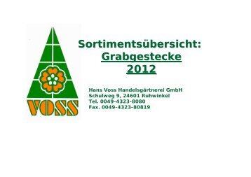 Bezeichnung - Hans Voss Handelsgärtnerei GmbH